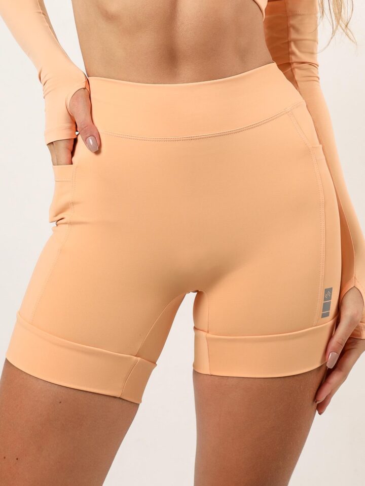 Short Pace Barrado Peach