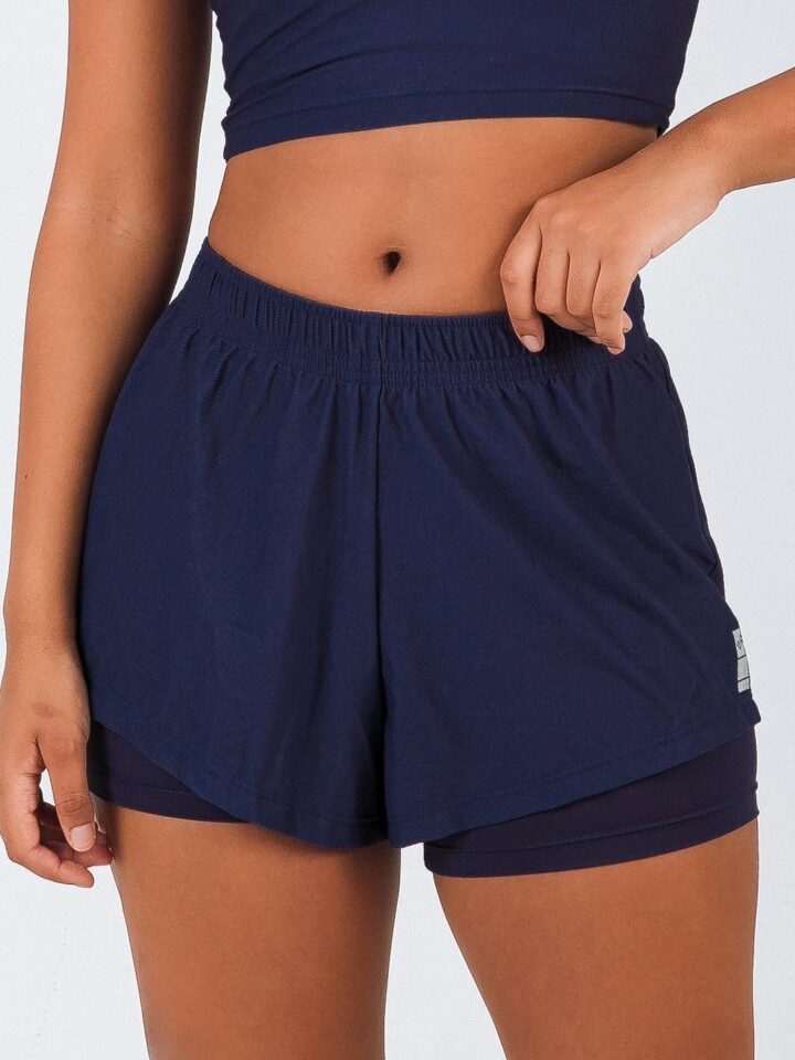 Short Dry Reflect Azul Marinho - M