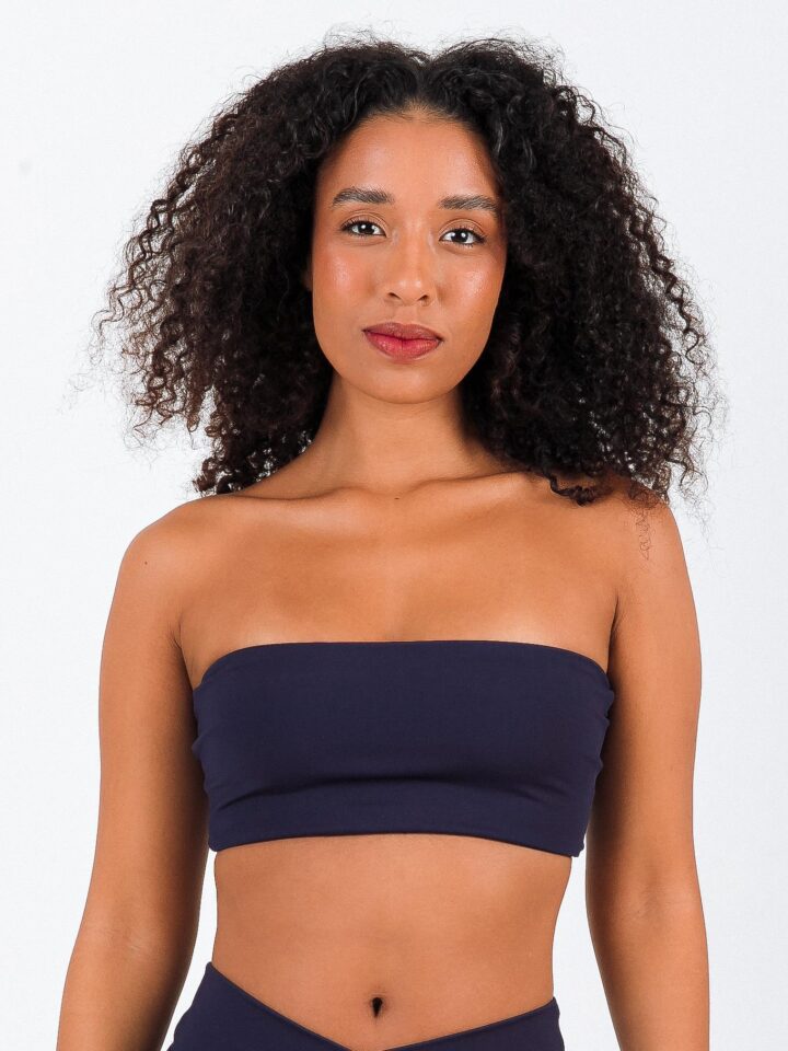 Top Infinity Tomara Que Caia Azul Marinho