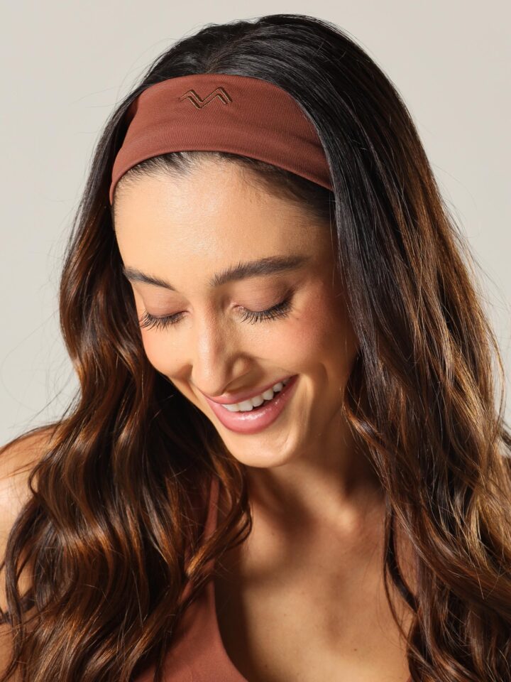 Faixa De Cabelo Bordada Coffee