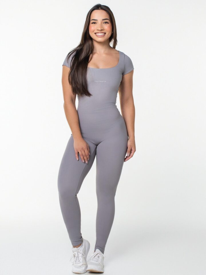 Macacão Match Longo Cinza