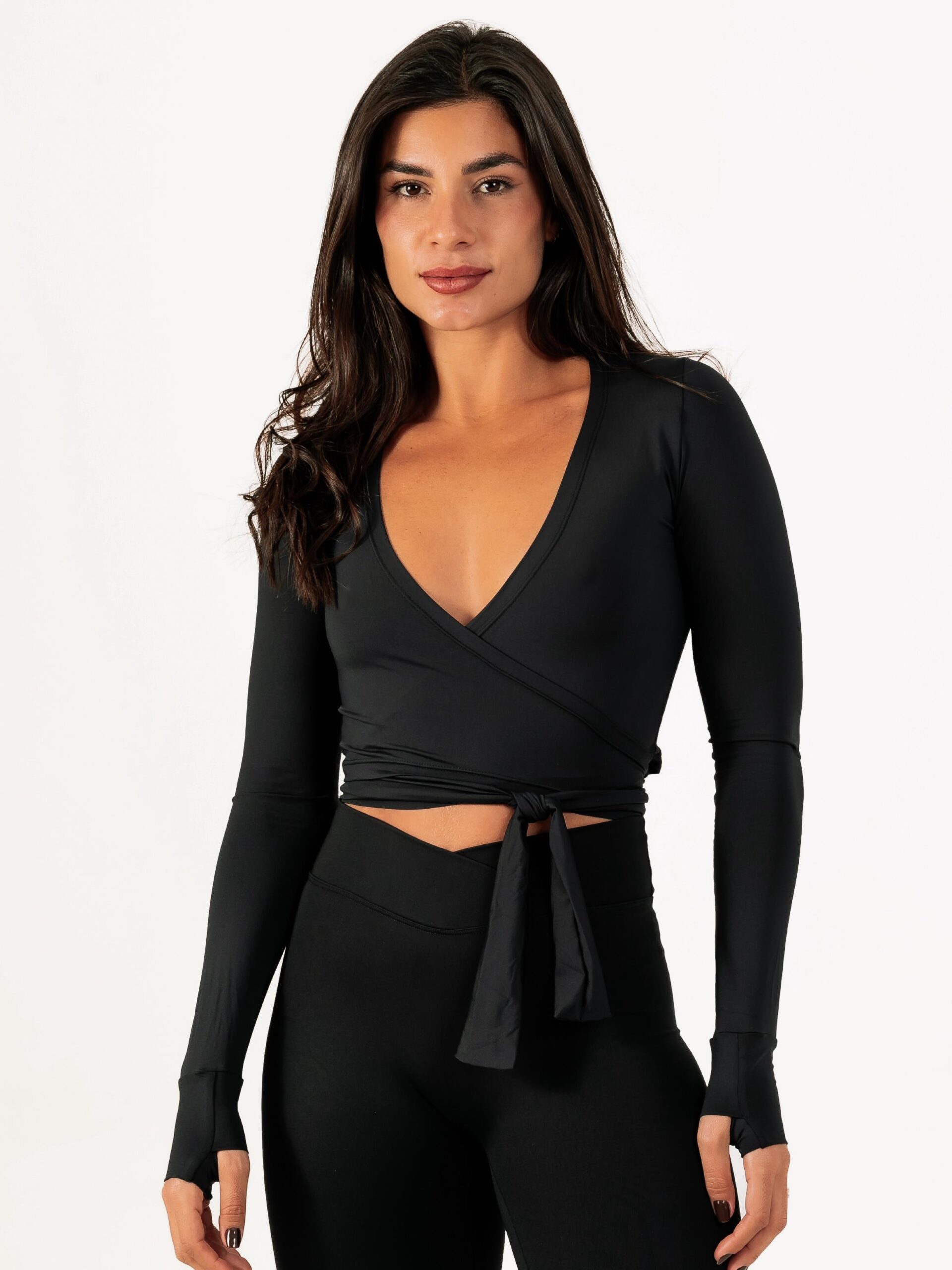 Cropped Long Sleeve Preto