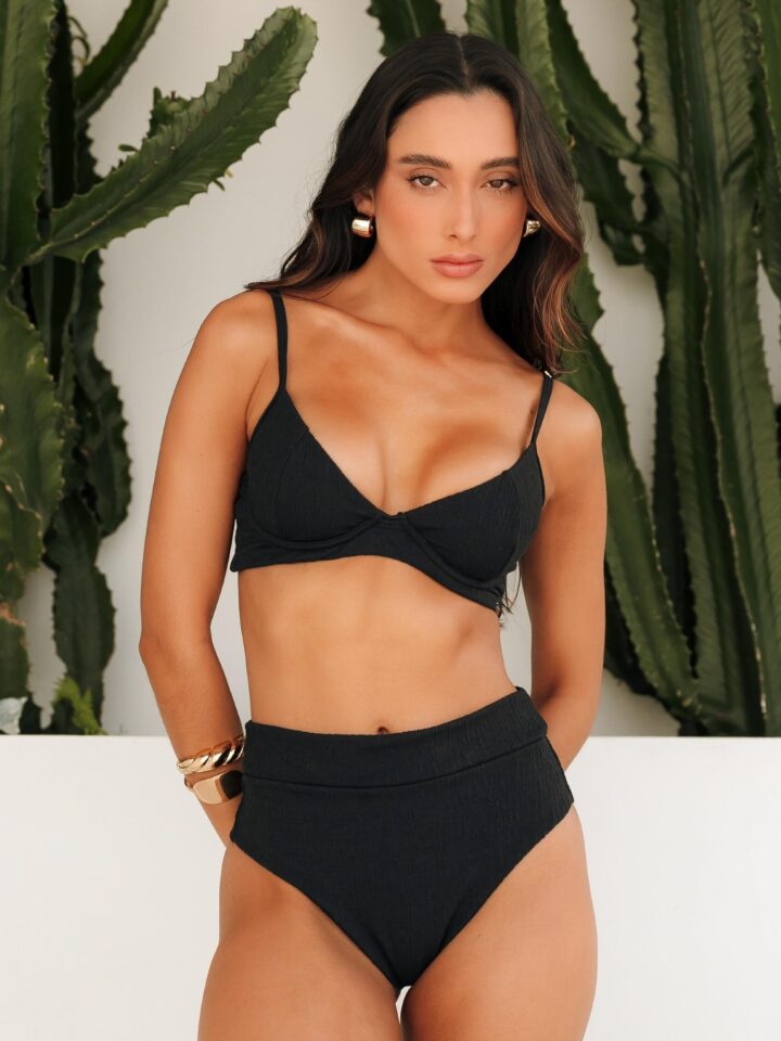 Biquíni Resort Textura Preto