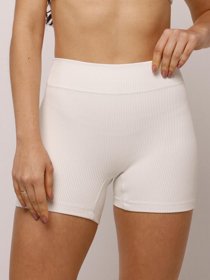 Short Skin Canelado Off White