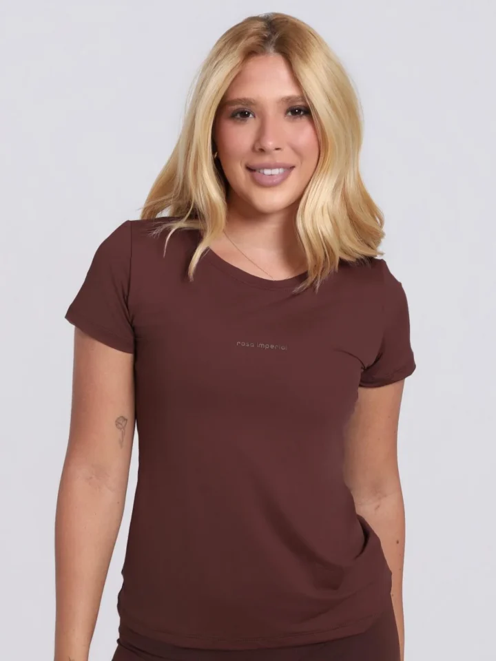 T-Shirt Alongado Basic Espresso
