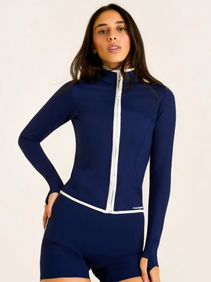 Jaqueta Form Marinho Com Off