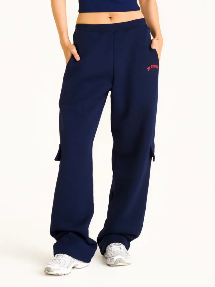 Calça Sport Oversize Azul Marinho