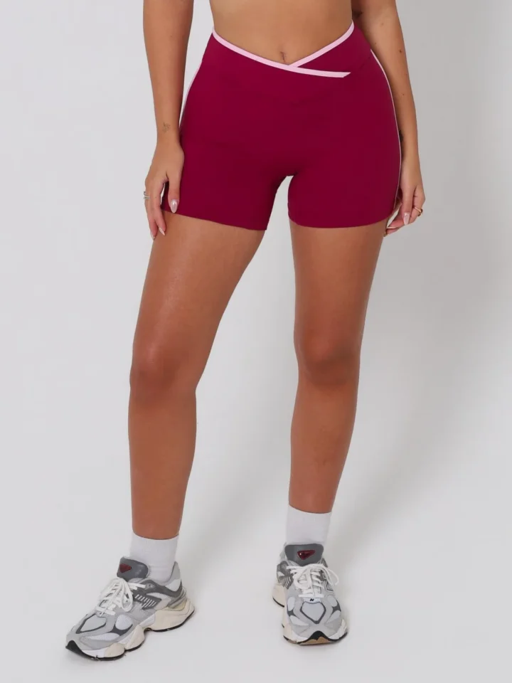 Short Contrast Valentino Com Rosa